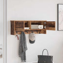 Vægmonteret Jakkeholder med hylde Gammelt træ 80 x 20 x 30 cm