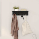 Vægmonteret Jakkeholder Vægmonteret Sort eg 40 x 10,5 x 10,5 cm