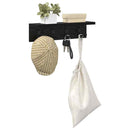 Vægmonteret Jakkeholder Vægmonteret Sort eg 40 x 10,5 x 10,5 cm