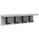 Vægmonteret Jakkeholder Beton Grå 40 x 10,5 x 10,5 cm