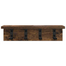 Vægmonteret Jakkeholder Røget eg 40 x 10,5 x 10,5 cm