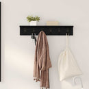 Vægmonteret Jakkeholder Vægmonteret Sort eg 60 x 10,5 x 10,5 cm