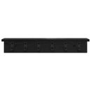 Vægmonteret Jakkeholder Vægmonteret Sort eg 60 x 10,5 x 10,5 cm