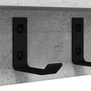 Vægmonteret Jakkeholder Beton Grå 60 x 10,5 x 10,5 cm