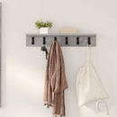 Vægmonteret Jakkeholder Beton Grå 60 x 10,5 x 10,5 cm