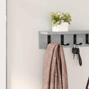 Vægmonteret Jakkeholder Beton Grå 80 x 10,5 x 10,5 cm