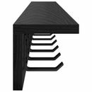 Vægmonteret Jakkeholder Sort eg 100 x 10,5 x 10,5 cm