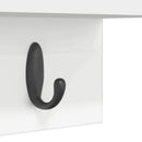 Vægmonteret Jakkeholder Hvid 40 x 10,5 x 18 cm Konstrueret træ
