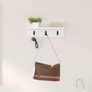 Vægmonteret Jakkeholder Hvid 40 x 10,5 x 18 cm Konstrueret træ