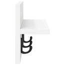 Vægmonteret Jakkeholder Hvid 40 x 10,5 x 18 cm Konstrueret træ