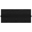 Vægmonteret Jakkeholder Vægmonteret Sort eg 40 x 10,5 x 18 cm