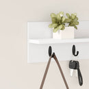 Vægmonteret Jakkeholder Hvid 60 x 10,5 x 18 cm Konstrueret træ