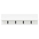 Vægmonteret Jakkeholder Hvid 60 x 10,5 x 18 cm Konstrueret træ