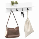 Vægmonteret Jakkeholder Hvid 60 x 10,5 x 18 cm Konstrueret træ