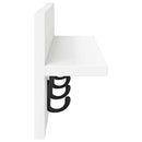 Vægmonteret Jakkeholder Hvid 60 x 10,5 x 18 cm Konstrueret træ