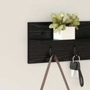 Vægmonteret Jakkeholder Vægmonteret Sort eg 60 x 10,5 x 18 cm