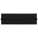 Vægmonteret Jakkeholder Vægmonteret Sort eg 60 x 10,5 x 18 cm