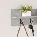 Vægmonteret Jakkeholder Vægmonteret Beton Grå 60 x 10,5 x 18 cm