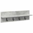 Vægmonteret Jakkeholder Vægmonteret Beton Grå 60 x 10,5 x 18 cm