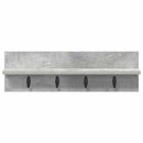 Vægmonteret Jakkeholder Vægmonteret Beton Grå 60 x 10,5 x 18 cm