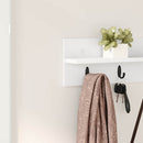 Vægmonteret Jakkeholder Hvid 80 x 10,5 x 18 cm Konstrueret træ