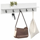 Vægmonteret Jakkeholder Hvid 80 x 10,5 x 18 cm Konstrueret træ