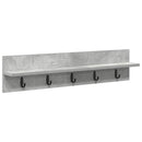 Vægmonteret Jakkeholder Vægmonteret Beton Grå 80 x 10,5 x 18 cm