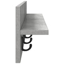 Vægmonteret Jakkeholder Vægmonteret Beton Grå 80 x 10,5 x 18 cm