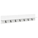 Vægmonteret Jakkeholder Hvid 100 x 10,5 x 18 cm Konstrueret træ