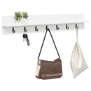 Vægmonteret Jakkeholder Hvid 100 x 10,5 x 18 cm Konstrueret træ