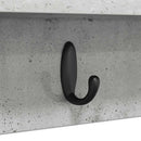 Vægmonteret Jakkeholder Beton Grå 100 x 10,5 x 18 cm