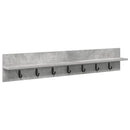 Vægmonteret Jakkeholder Beton Grå 100 x 10,5 x 18 cm