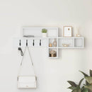 Vægmonteret Jakkeholder Hvid 100 x 12 x 43,5 cm Konstrueret træ