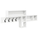 Vægmonteret Jakkeholder Hvid 100 x 12 x 43,5 cm Konstrueret træ