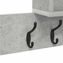 Vægmonteret Jakkeholder med hylde Beton Grå 100 x 12 x 43,5 cm