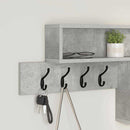 Vægmonteret Jakkeholder med hylde Beton Grå 100 x 12 x 43,5 cm