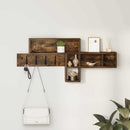 Vægmonteret Jakkeholder med hylde Røget eg 100 x 12 x 43,5 cm