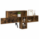Vægmonteret Jakkeholder med hylde Røget eg 100 x 12 x 43,5 cm