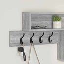 Vægmonteret Jakkeholder med hylde Grå Sonoma 100 x 12 x 43,5 cm
