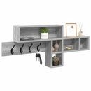 Vægmonteret Jakkeholder med hylde Grå Sonoma 100 x 12 x 43,5 cm