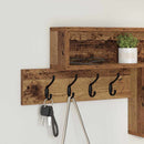 Vægmonteret Jakkeholder Gammelt træ 100 x 12 x 43,5 cm