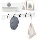 Vægmonteret Jakkeholder Hvid 90 x 15 x 36 cm Konstrueret træ