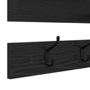 Vægmonteret Jakkeholder Sort eg 90 x 15 x 36 cm Konstrueret træ