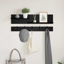 Vægmonteret Jakkeholder Sort eg 90 x 15 x 36 cm Konstrueret træ