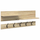 Vægmonteret Jakkeholder med hylde Sonoma eg 90 x 15 x 36 cm