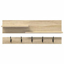 Vægmonteret Jakkeholder med hylde Sonoma eg 90 x 15 x 36 cm