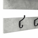 Vægmonteret Jakkeholder med hylde Beton Grå 90 x 15 x 36 cm