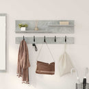 Vægmonteret Jakkeholder med hylde Beton Grå 90 x 15 x 36 cm
