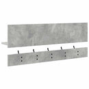 Vægmonteret Jakkeholder med hylde Beton Grå 90 x 15 x 36 cm