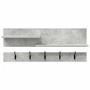 Vægmonteret Jakkeholder med hylde Beton Grå 90 x 15 x 36 cm